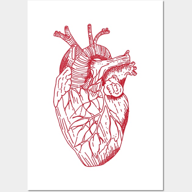 Just an anatomical heart Wall Art by Geektopia